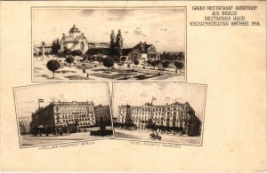 Brussels, Bruxelles; Grand Restaurant Kaiserhof aus Berlin Deutsches Haus Weltausstellung 1910...