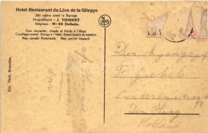 Limbourg, Dolhain, Hotel-Restaurant du Lion de la Gileppe, Jules Thibert. Ern. Thill / hotel, restaurant, automobile...