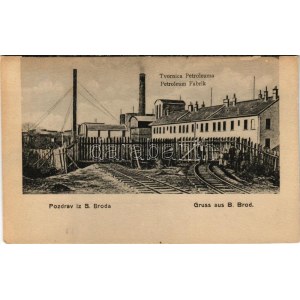 Brod, Bosanski Brod; petróleumgyár, iparvasút sínek / Tvornica Petroleuma / Petroleum Fabrik / oil factroy...