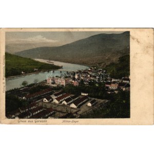 Gorazde, Gorazda; Militär-Lager / K.u.K. military barracks. Verlag H. Wasserstein (fl)