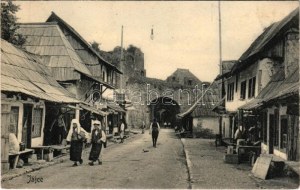 Jajce, street view, shop of Delic. Verlag Sandor Engel (fl)