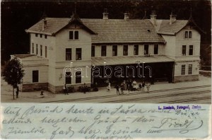 1901 Lasva, Kolodvor / railway station. photo + 