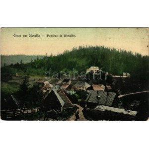 Metaljka, Metalka-Sattel (Cajnice); general view. Verlag Simon Kattan 1909. (worn corners)