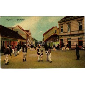 Prijedor, street view, shops, Turkish folklore. Gustav Seidemann (EK)