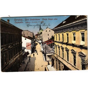 1912 Sarajevo, Franz Josefsstrasse / Franje Josipa ulica / street (EK)