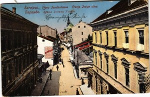 1912 Sarajevo, Franz Josefsstrasse / Franje Josipa ulica / street (EK)