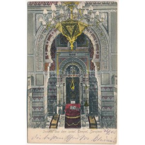 1905 Sarajevo, Inneres aus dem israel. Tempel / zsinagóga, belső / synagogue, interior (EK)