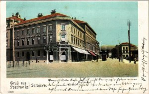 1907 Sarajevo, Marienhof, Restauration / street, restaurant, shops, tram + 