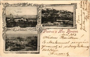 1901 Benátky nad Jizerou, Nové Benátky, Benátek; Cukrowar, Továrna na Carborundum, Pohled / sugar factory...