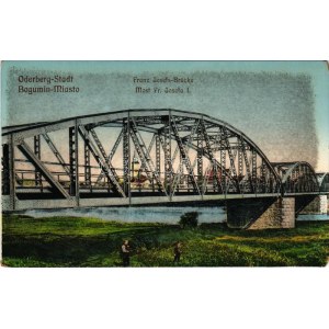 Bohumín, Bogumin, Oderberg; Miasto, Most Fr. Josefa I. O. Müller / bridge (EM)