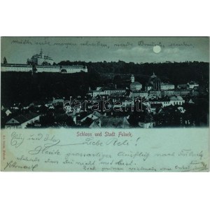 1899 (Vorläufer) Fulnek, Fulneck; Schloss / castle at night in moonlight. Ed. Stein (EB)