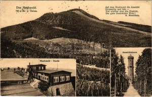 Hvozd, Hochwald (Zittau Mountains); Der Hochwald, Aussichtsturm, Baude / lookout tower, rest house, mountain (EK...