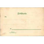 Karlovy Vary, Karlsbad; Sprudelcolonnade, Der Sprudel. Verlag v. Pösch u. Weil Art Nouveau, litho (EK...