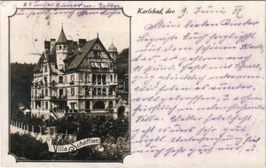 Karlovy Vary, Karlsbad; Villa Schäffler. Art Nouveau frame (EK)