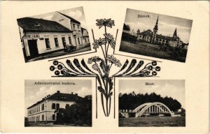 Luzany (Plzen), Hostinec u kolárika, zámek, Administracní budova, Most / restaurant, castle, administrative office...