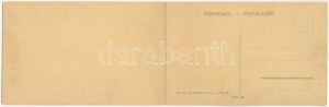 Praha, Prag, Prague; Roku 1620. A. Podlaha / Prag im Jahre 1620 / Prague in 1620. 2-tiled folding panoramacard (EK...