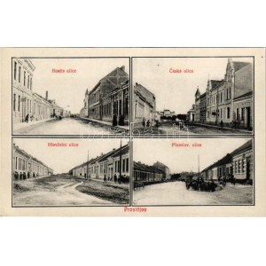 Prostejov, Proßnitz; Rostis ulice, Ceská ulice, Hlovcelni ulice, Plumlov. ulice / street view (cut...