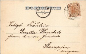 1899 (Vorläufer) Roznov pod Radhostem, Roznau; Zufahrt v. Bahnhof, Roznauer Teich / street from the railway station...