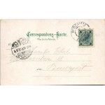 1902 Vyskov, Wischau; general view. Verlag R. Sidlo. Art Nouveau, floral litho frame (EK)