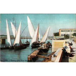 Cairo, Le Caire; Opening of the Great Nile Bridge (Rb)