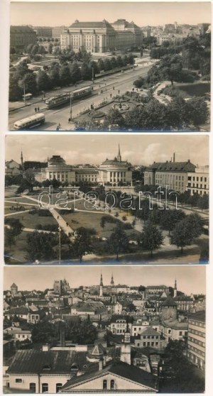 Tallinn - 12 modern black and white town photo postcards
