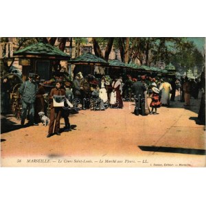 Marseille, Le Cours Saint-Louis, Le Marché aux Fleurs. I. Cassan / flower market (EK)