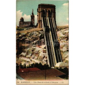 Marseille, Notre-Dame-de-la-Garde et L'Ascenseur / cathedral, funicular (EK)