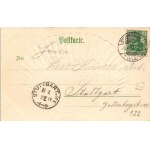 1902 Strasbourg, Strassburg; Neue Rheinbrücke. J. Junginger's Verlag / new Rhine bridge, montage with shell. Emb...