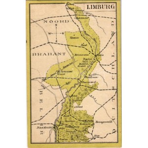 Vaals, Limburg; map, with advertisement on the backside (non PC)
