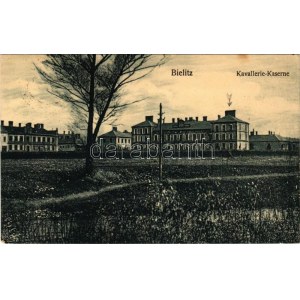 1916 Bielsko-Biala, Bielitz; Kavallerie-Kaserne. B. L. B. 1916 / K.u.k. military barracks + K.u.k...