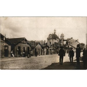 1917 Chelm, Kulm, Holm, Cholm; Judenstraße / street view, church + Staffel für Marschformationen (fa...