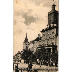 1915 Lublin, Ratusz / town hall, market + K.u.K. Feldspital 8/9 K.U.K. FELDPOSTAMT 507 (EK)