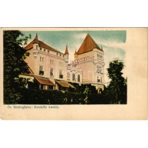 Őraljaboldogfalva, Őrboldogfalva, Santamaria-Orlea; Kendeffy kastély. Kendoff A. és fia kiadása / castle (vágott / cut...