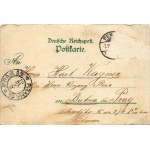 1901 Piensk, Penzig; Kath. Kirche, Turnhalle, Ev. Kirche, Post, Bahnhof, August Gallasch Papier, Kurz &amp...