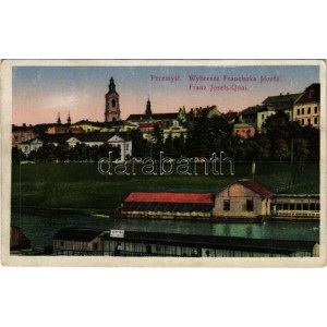 1917 Przemysl, Wybrzeze Franciszka Józefa / Franz Josefs-Quai / quay, bath (EK)