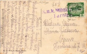 1915 Tarnów, Kamienica Dr. Adera 26. II. 1915. / Zerstörtes Haus in der Postgasse 1915 / WWI K.u.K. military...