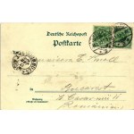 1900 Wroclaw, Breslau; Denkmal Kaiser Wilhelm I / monument. Ludwig Roth Art Nouveau, floral, litho (Rb...