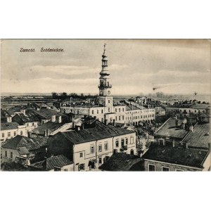 1917 Zamosc, Sródmiescie / downtown, town hall + B. Ausw. NOWA OSADA K.u.K. Heeresbahn Nord (EK)