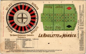 1908 Monte Carlo, La Roulette de Monaco. H. Guggenheim & Co. No. 387. Emb. litho (pinhole)