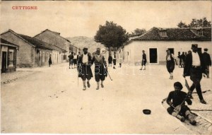 1916 Cetinje, Cettinje, Cettigne; street view, folklore + 