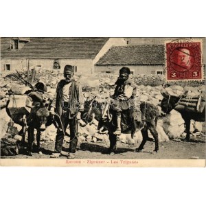 1917 Cetinje, Cettinje, Cettigne; Zigeuner. A. Reinwein / Les Tziganes / Gipsy folklore. TCV card