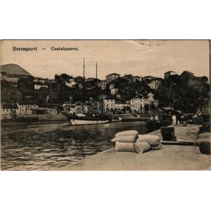 1910 Herceg Novi, Castelnuovo; port, mariners. J. Sekulovic + K.u.k. Etappenpostamt 267 + K.u.k...