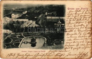 1906 Plevlja, Plevlje; Oesterr. Ungar. Lager / K.u.K. military barracks. Verlag Mathias Suffi (EB)