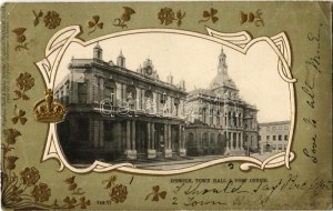 1902 Ipswich, Town hall and post office. Raphael Tuck & Sons 