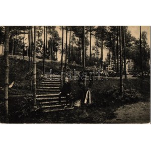 Aachen, Heldenhain Krieger Ehrenfriedhof 1914 am Fusse des Bismarckdenkmal ...