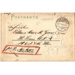 1904 Bremen, Baumwollbörse / cotton exchange palace. Art Nouveau, floral, Emb. litho with coat of arms (pinhole...