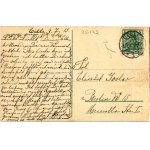 1915 Celle, Triftstrasse mit Thaer-Denkmal / street, tram, statue, horse cart