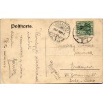 1907 Hildesheim, Kalenberger Graben, Prosit / general view, montage with barrel and drinking people (EB...