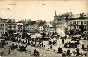 Rudolstadt, Markt, Gasthaus / market, hotel