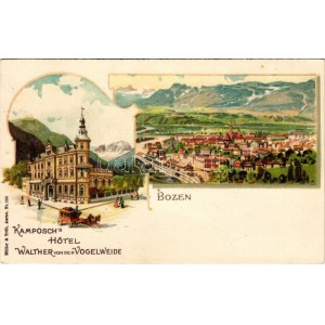Bolzano, Bozen (Südtirol); Kamposch's Hotel Walther von der Vogelweide / hotel advertisement...